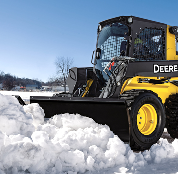 Deere V-blade for compact equipment