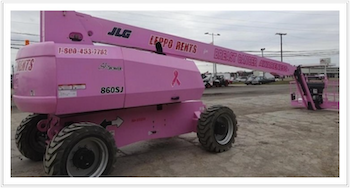 Breast Cancer awareness boom lift