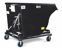 Self-dump bucket attachment