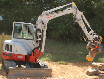 Takeuchi tilt rotator for mini excavators