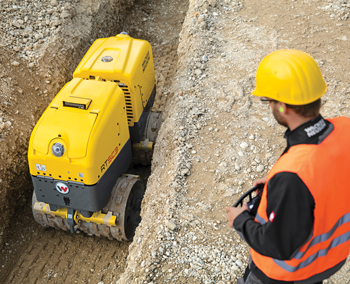 Wacker Neuson remote-controlled trench roller