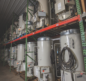 AmeriTemp's inventory of heaters ready to rent