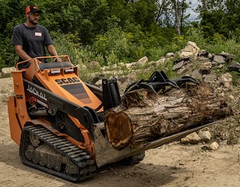 Stand-on mini track loader