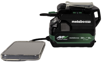 18-volt charger and USB-C adapter