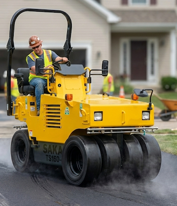 Static pneumatic tire roller