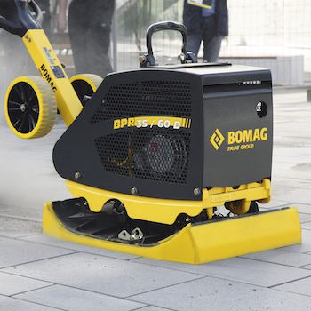Bomag plate compactor for paving stones