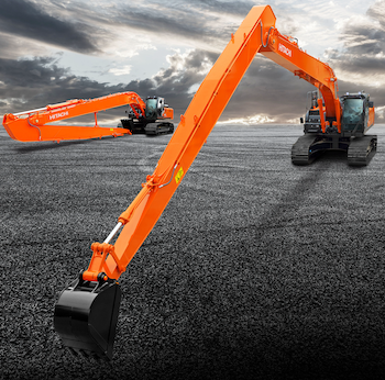 Hitachi super long front excavators