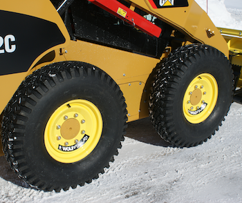 Snowpaws skid steer tires