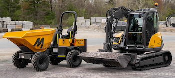 Mecalac Site Dumper and mini excavator