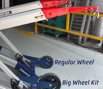 Makinex big wheel kit for powered hand trucks