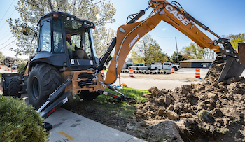 Case backhoe loader