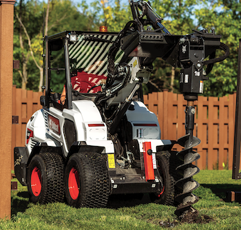 Bobcat post hole difgging