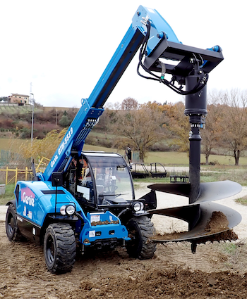 Genie auger attachment for telehandlers