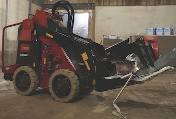 Toro eDingo grapple bucket attachment