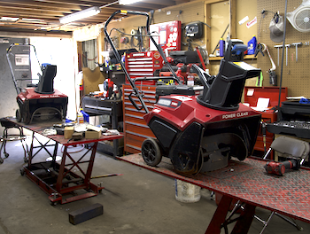 All Seasons Rent-Alls maintenance and repair shop