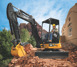 John Deere P-Tier mini excavator