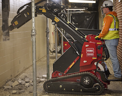 Toro Li-ion-powered stand-on track loader with attachment