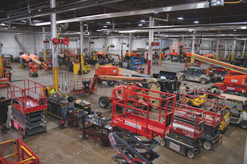 RP Rents maintenance shop and storage facility