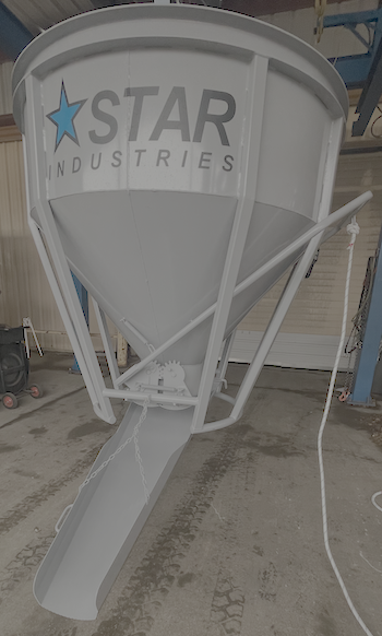 Star Industries concrete bucket for cranes and forklifts