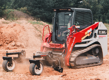 Takeuchi power rake attachment
