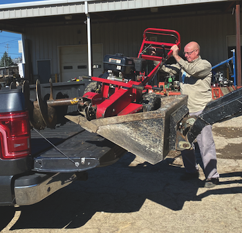 Loading smaller equipment for customers