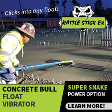 Rattle Stick concrete float