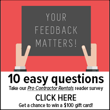 Pro Contractor Rentals 2024 reader survey